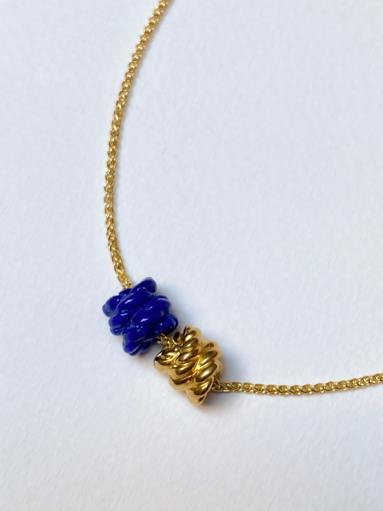 Lapis Lazuli + 22k Duo Necklace