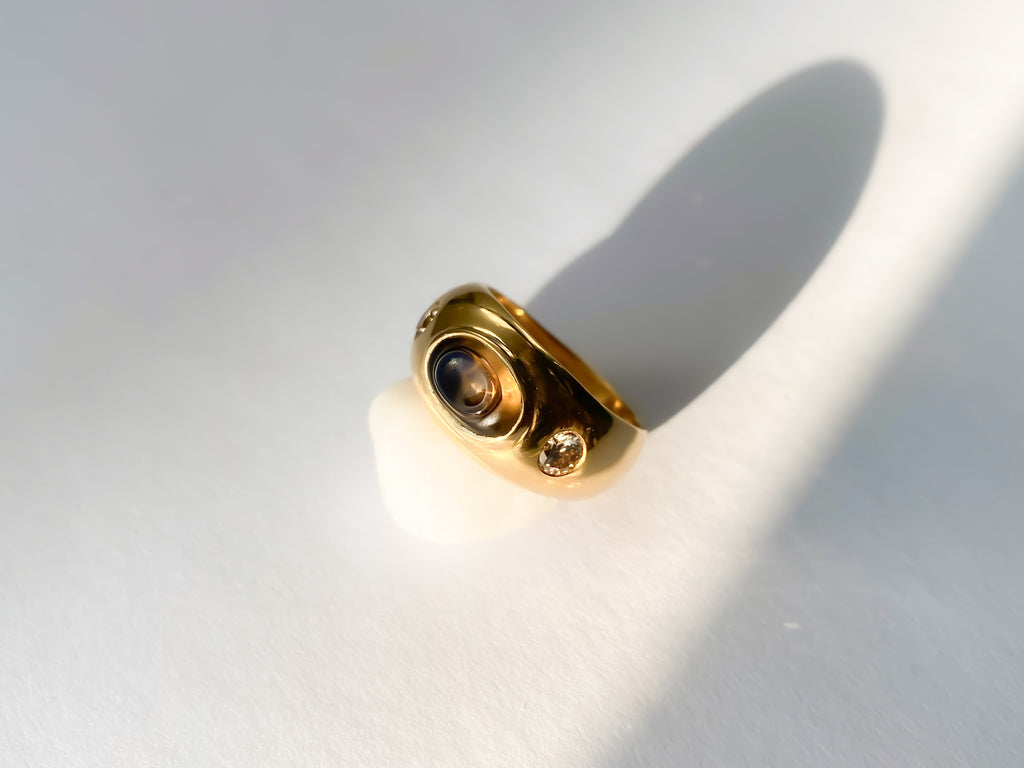 Smokey Temple Ring
