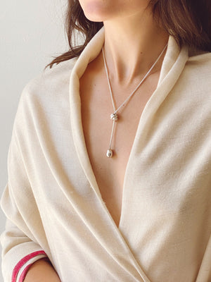 Knot + Cast Pearl Lariat