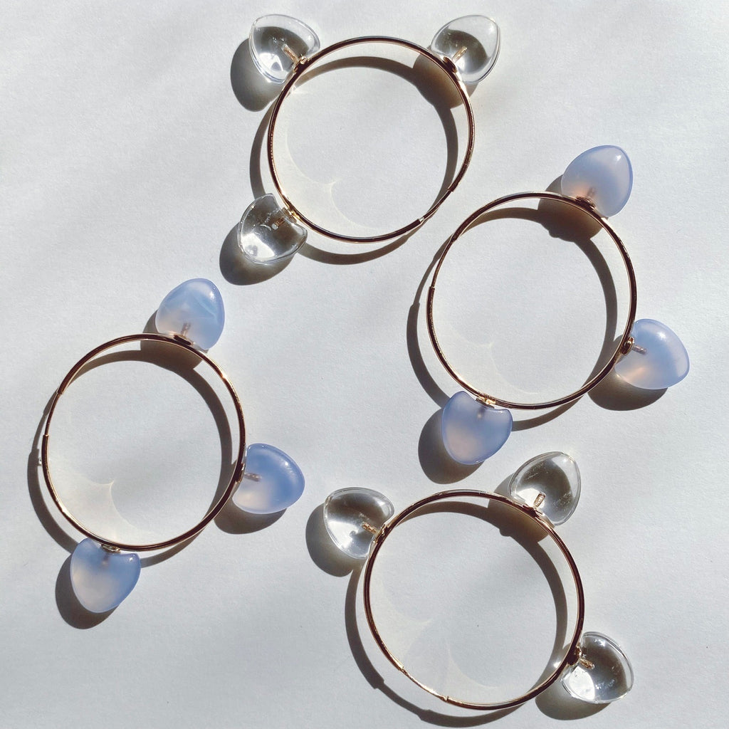 Trio Hoops - Blue Chalcedony