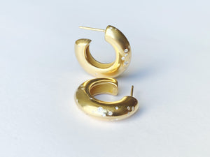 Golden Constellation Taurus Hoops