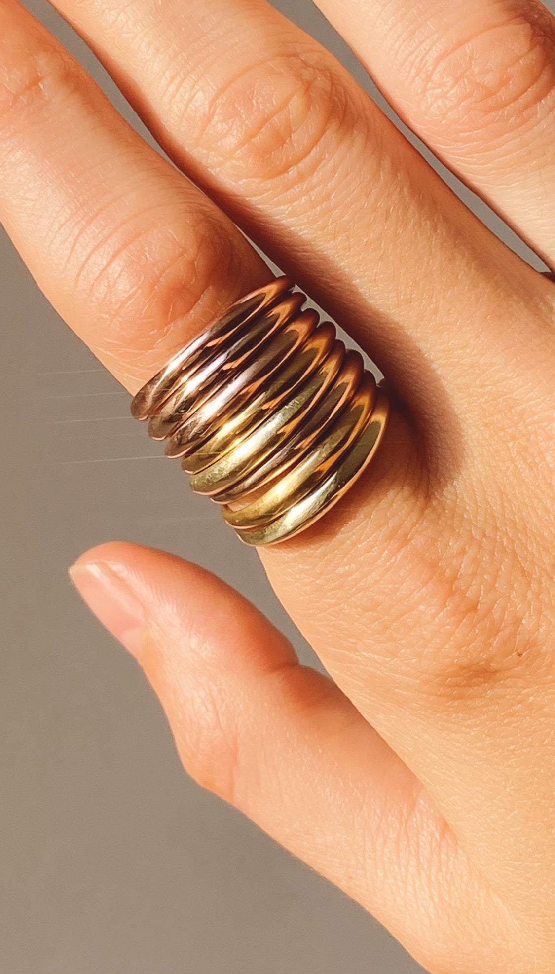 Thin stacking shop rings