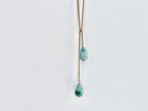 Green Jade Pearl Lariat