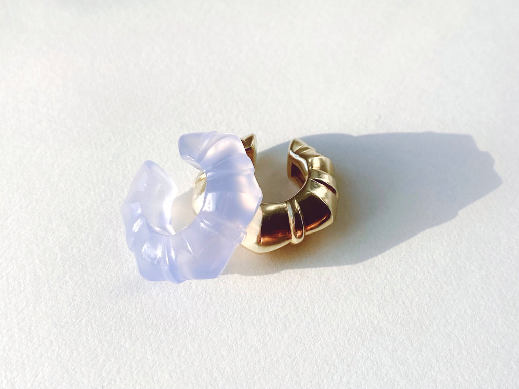 Mountain Ear Cuff - Blue Chalcedony
