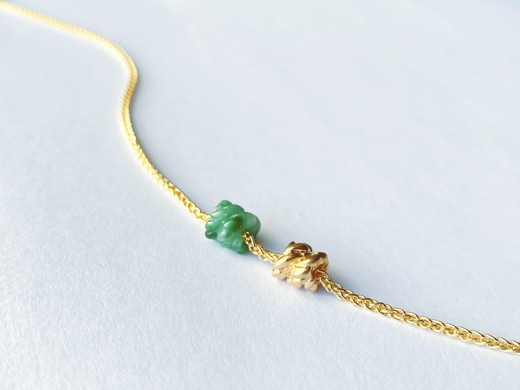 Mini Knot Duo - Green Jade