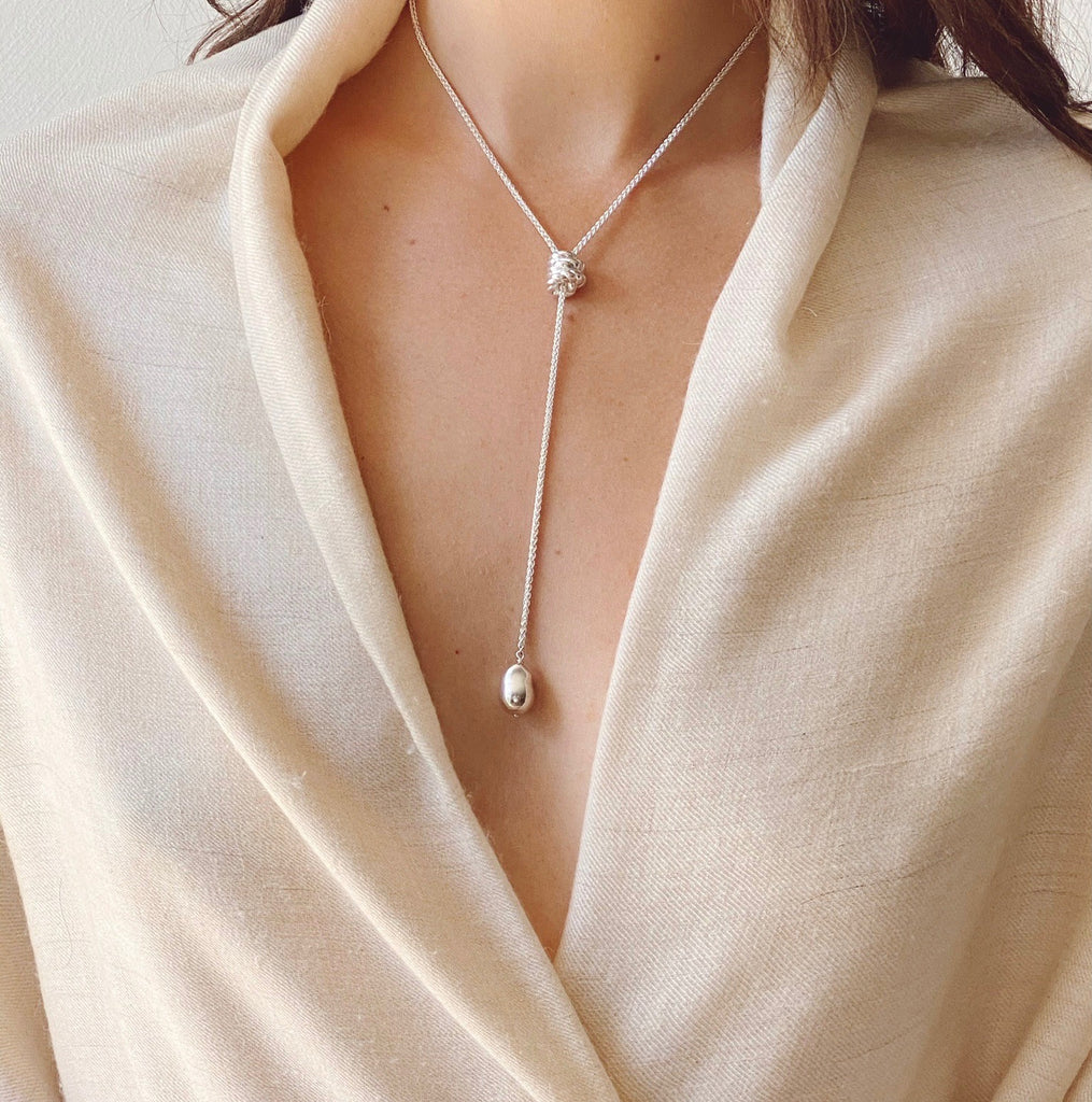 Knot + Cast Pearl Lariat